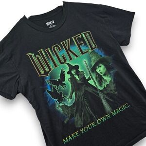 Wicked Graphic T Shirt Mens Large Black Cotton Blend Musical Crew Neck Tee